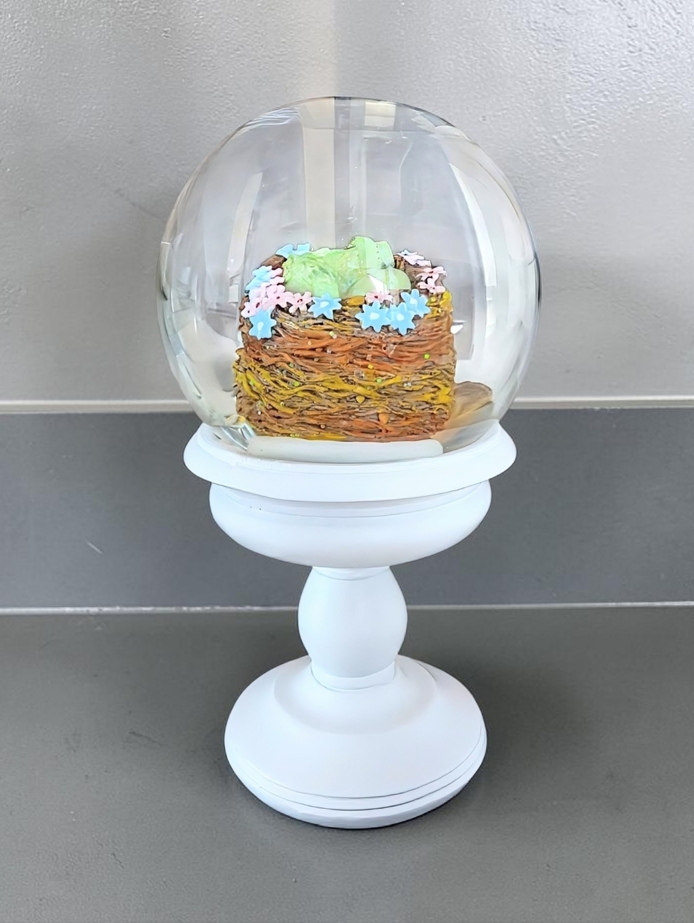 NEW Easter Bird Nest Snow Globe